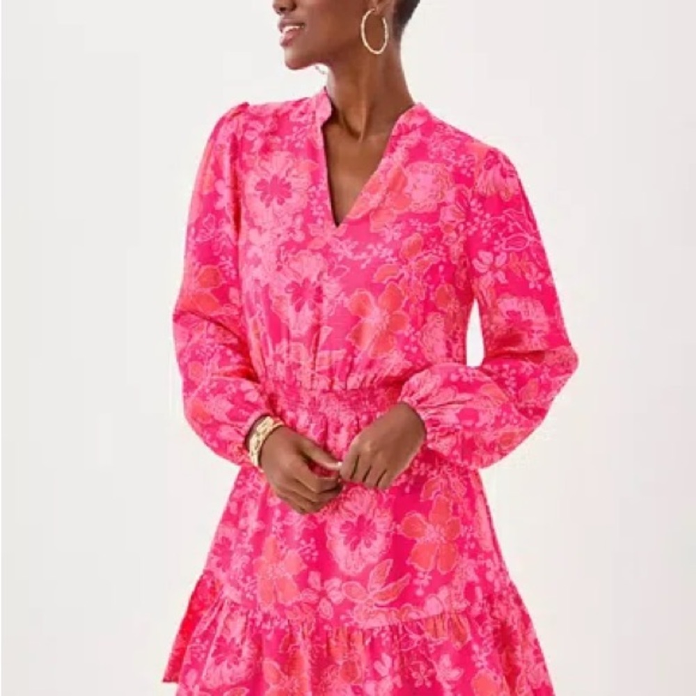 Lilly Pulitzer Axton Dress in Sun Shell Pink Big Party NWT